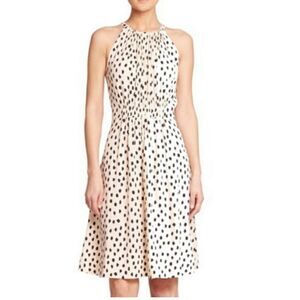 KATE SPADE Viscose POLKA DOT Print Take a Walk on the Wild Side HALTER Dress Siz